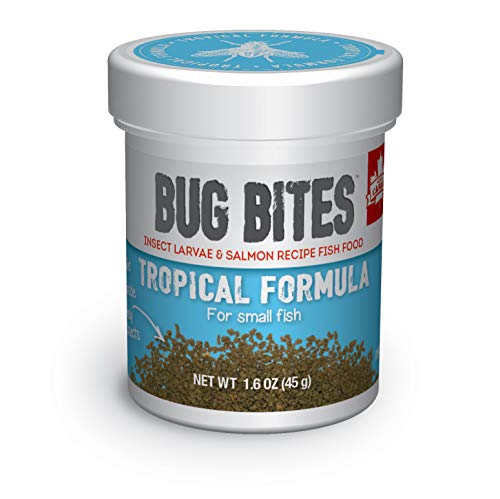 Fluval Bug Bites อาหารปลาเขตร้อนเม็ดเล็กสำหรับปลาขนาดเล็กถึงขนาดกลาง 1.59 ออนซ์ A6577